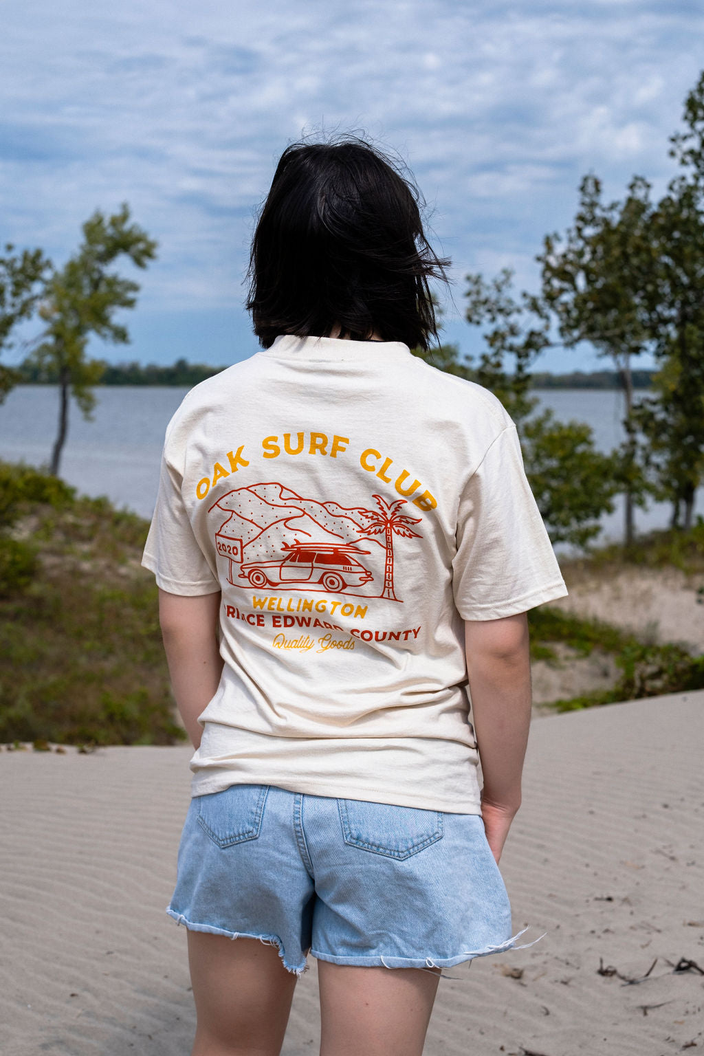 OAK SURF CLUB SANDBANKS TEE - NATURAL TSHIRT OAK SURF CLUB   