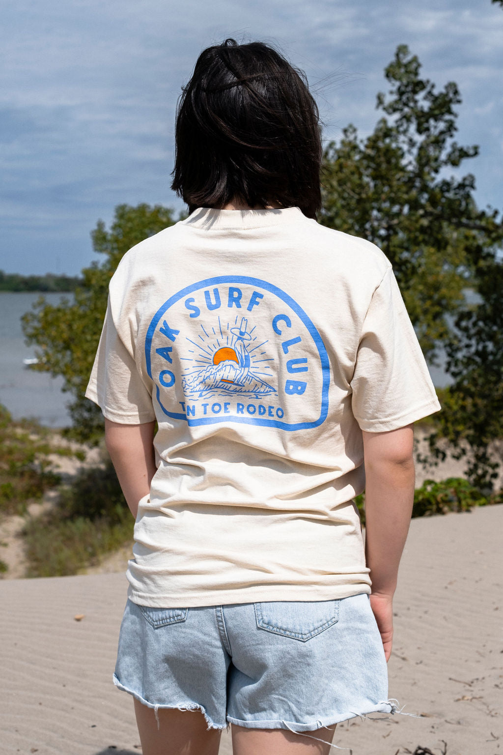 OAK SURF CLUB TEN TOE RODEO TEE - NATURAL TSHIRT OAK SURF CLUB   