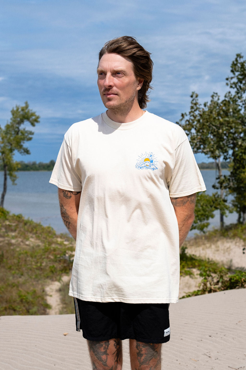 OAK SURF CLUB TEN TOE RODEO TEE - NATURAL TSHIRT OAK SURF CLUB   