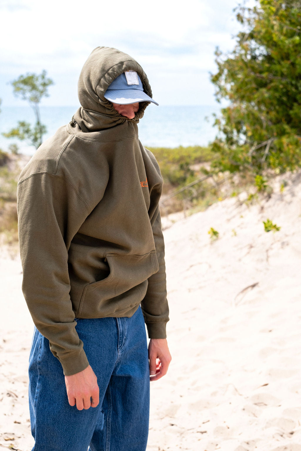 OAK SURF CLUB SANDBANKS HOODIE - ARMY HOODIE OAK SURF CLUB   