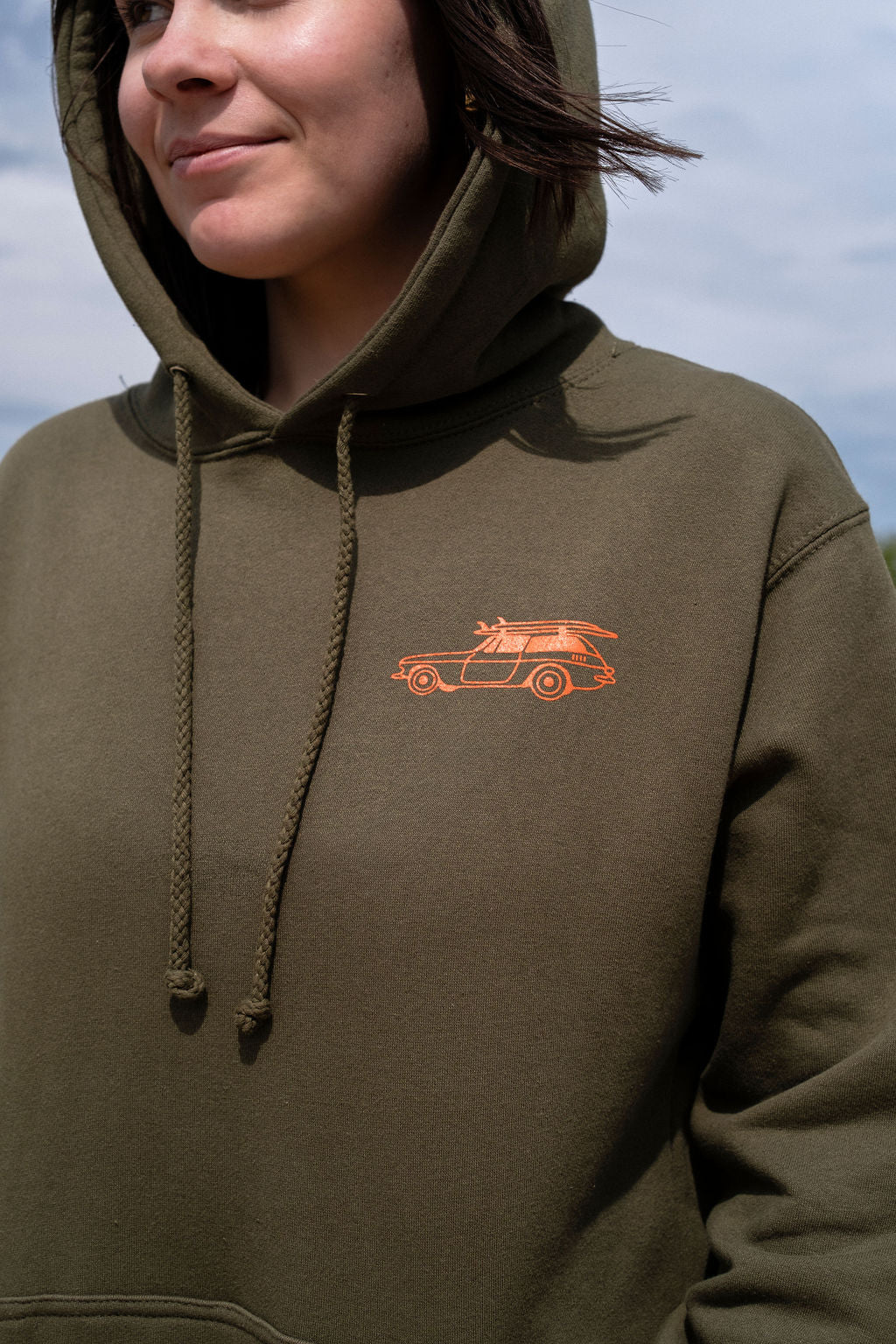 OAK SURF CLUB SANDBANKS HOODIE - ARMY HOODIE OAK SURF CLUB   