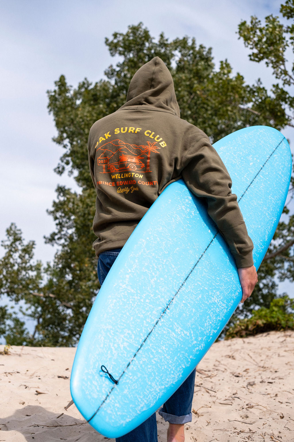 OAK SURF CLUB SANDBANKS HOODIE - ARMY HOODIE OAK SURF CLUB   