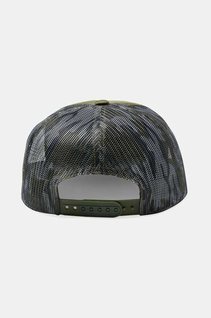 BRIXTON BASS BRAINS BAIT HP TRUCKER HAT - BB CAMO HAT BRIXTON   