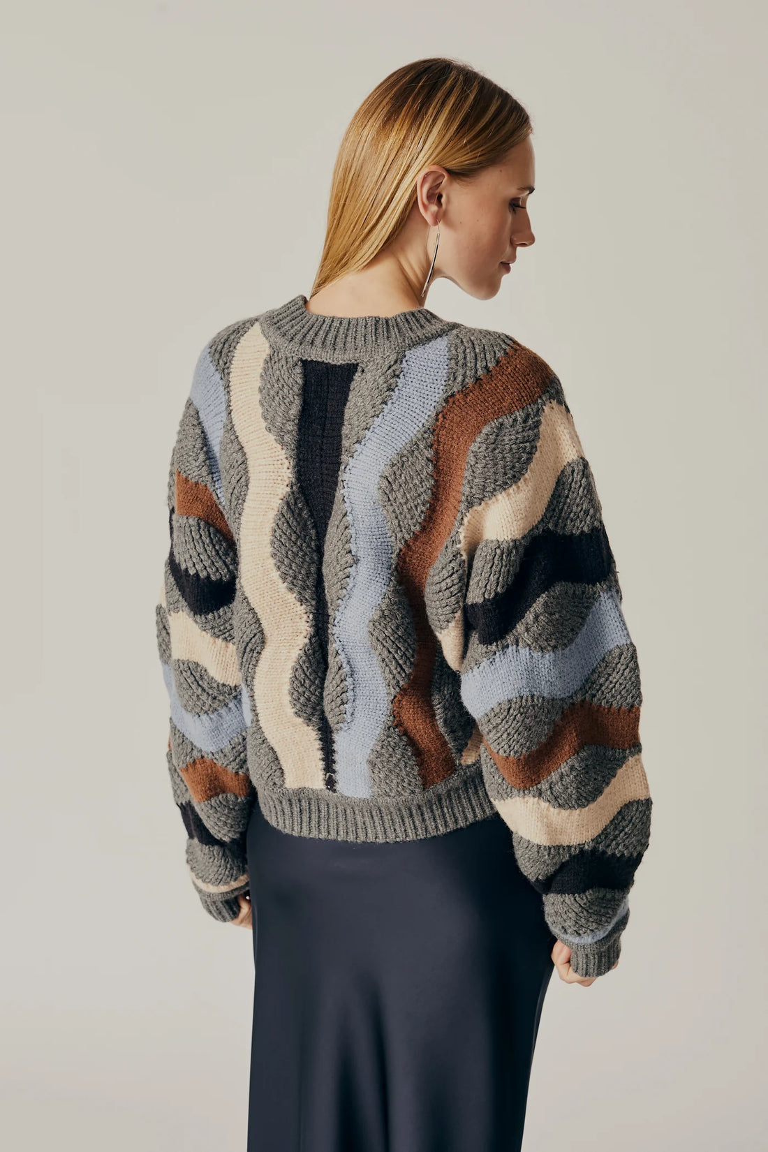 DELUC PIERIS SWEATER - GREY MELANGE SWEATER DELUC   