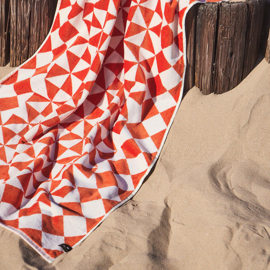 SLOWTIDE GATSBY BEACH TOWEL - RUST TOWEL SLOWTIDE   
