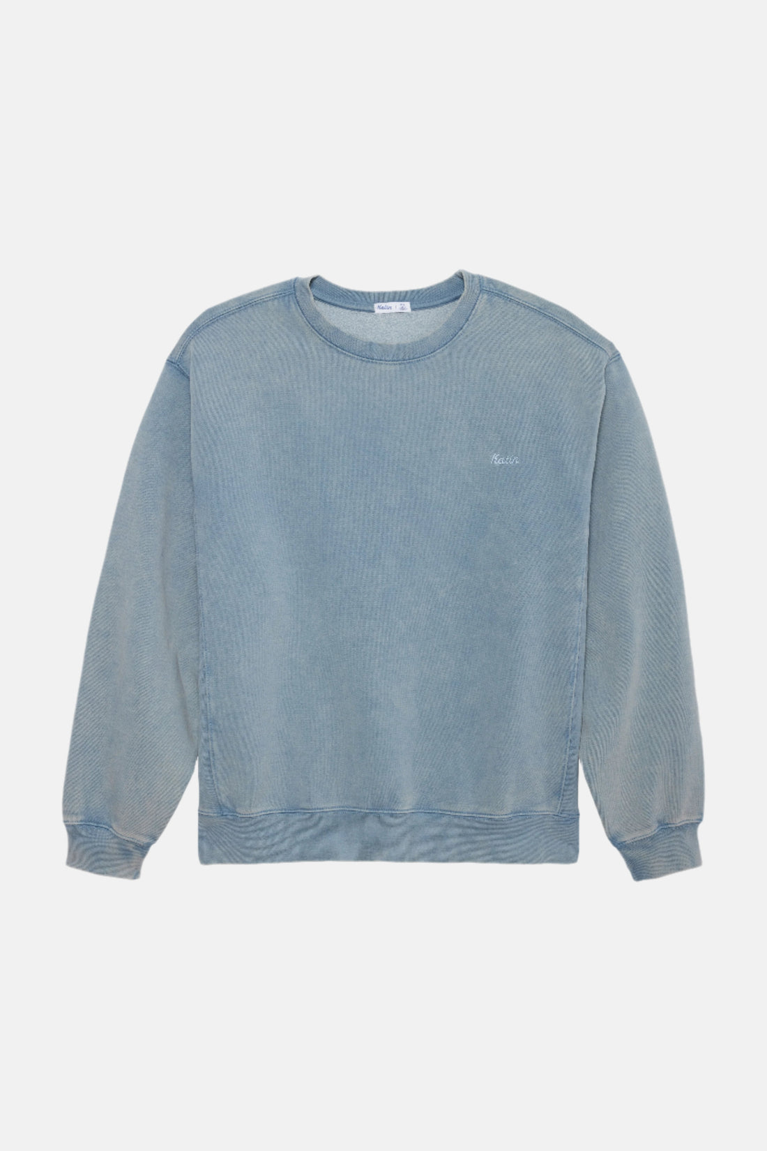 KATIN EMBROIDERED CREW - WASHED BLUE SAND SWEATER KATIN   