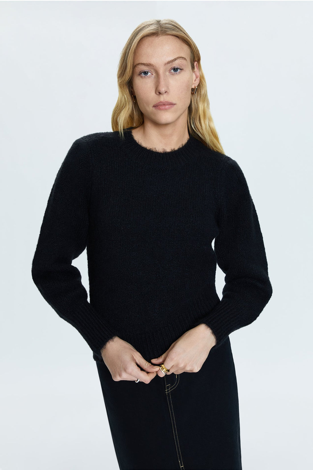 PISTOLA COLETTE PUFF SLEEVE SWEATER - NOIR SWEATER PISTOLA   