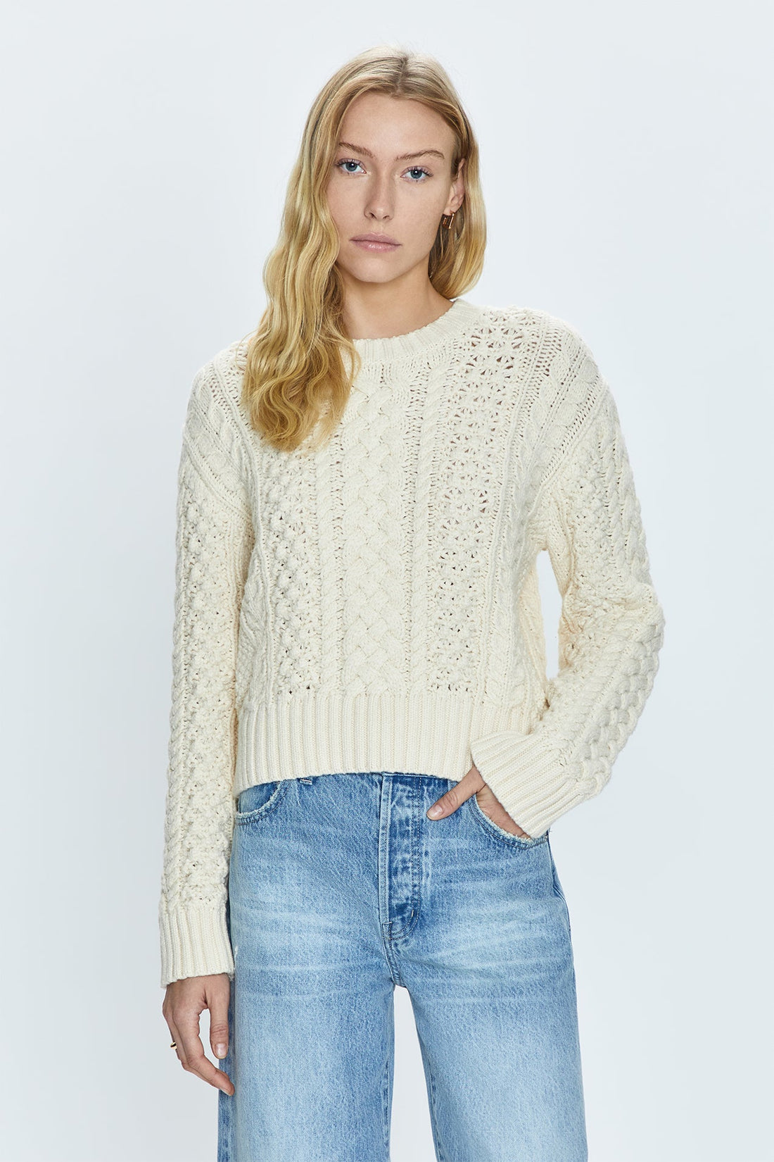 PISTOLA QUINN SHRUNKEN FISHERMAN SWEATER SWEATER PISTOLA   