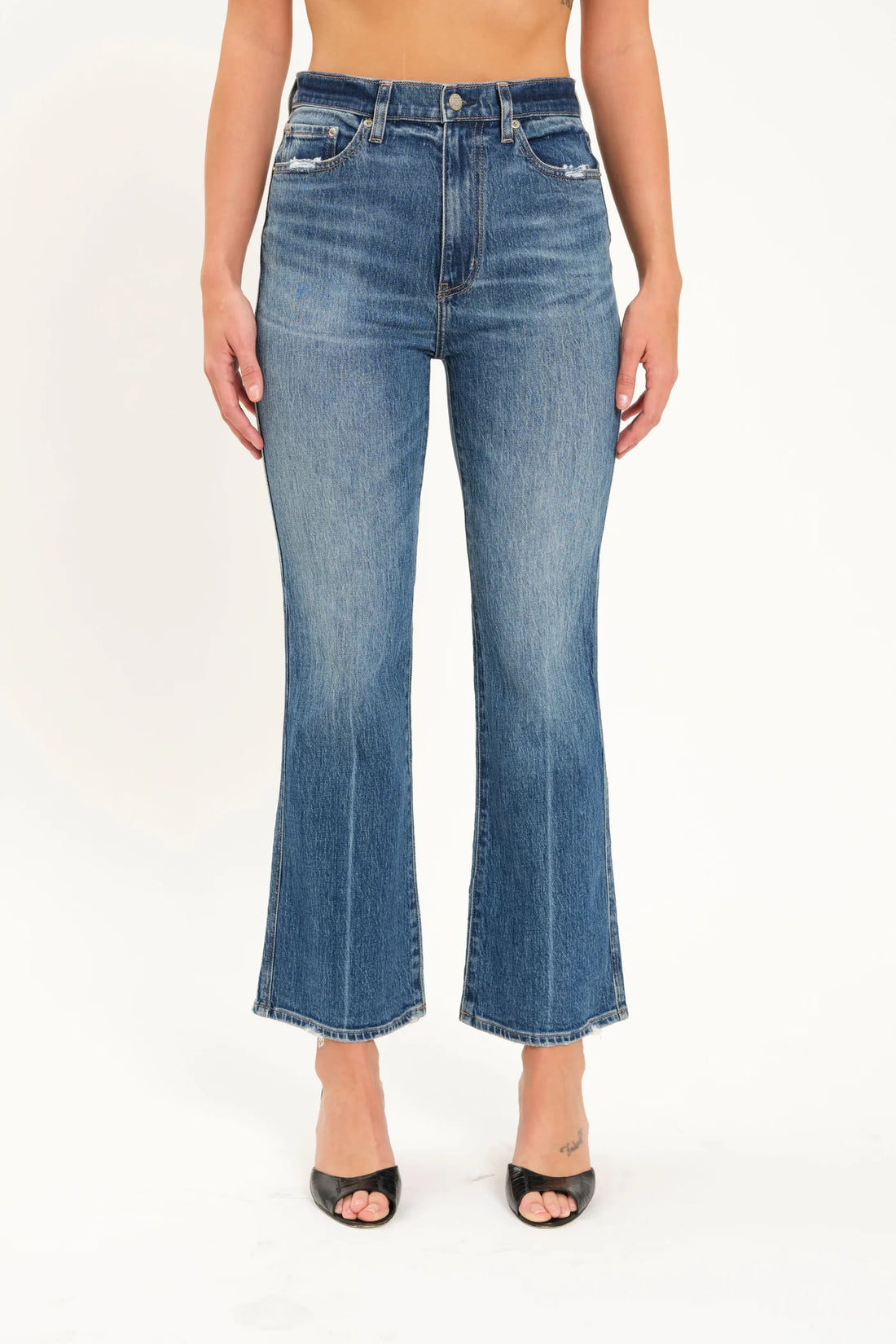 DAZE DENIM SOHO HIGH RISE ANKLE FLARE - RUSH HOUR PANT DELUC   