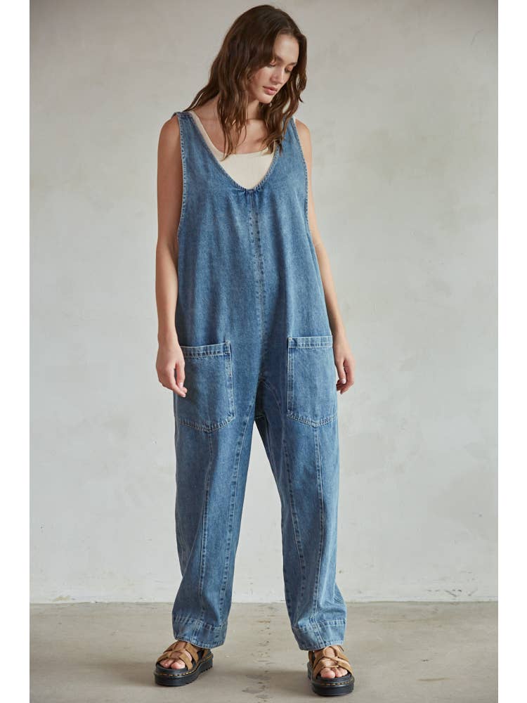 MAXWELL DENIM OVERALL JEANS -   