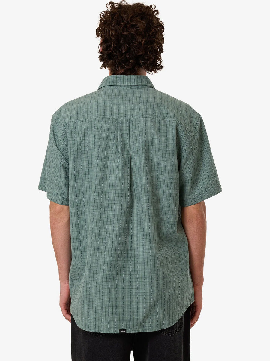 THRILLS AMBIENT CONNECTIONS SHORT SLEEVE SHIRT - CHINOIS GREEN SHIRT -