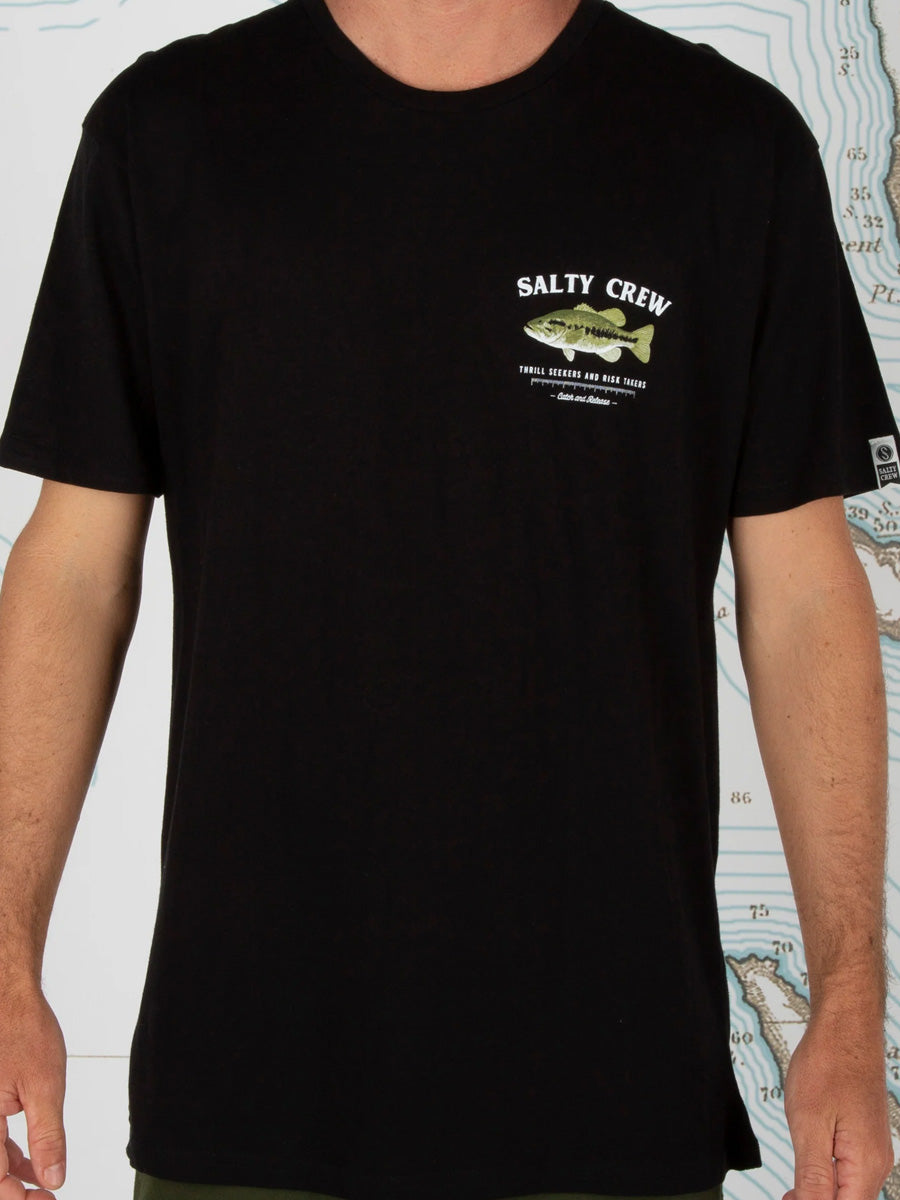 SALTY CREW BIG MOUTH SHORT-SLEEVE TEE - BLACK SHIRT -