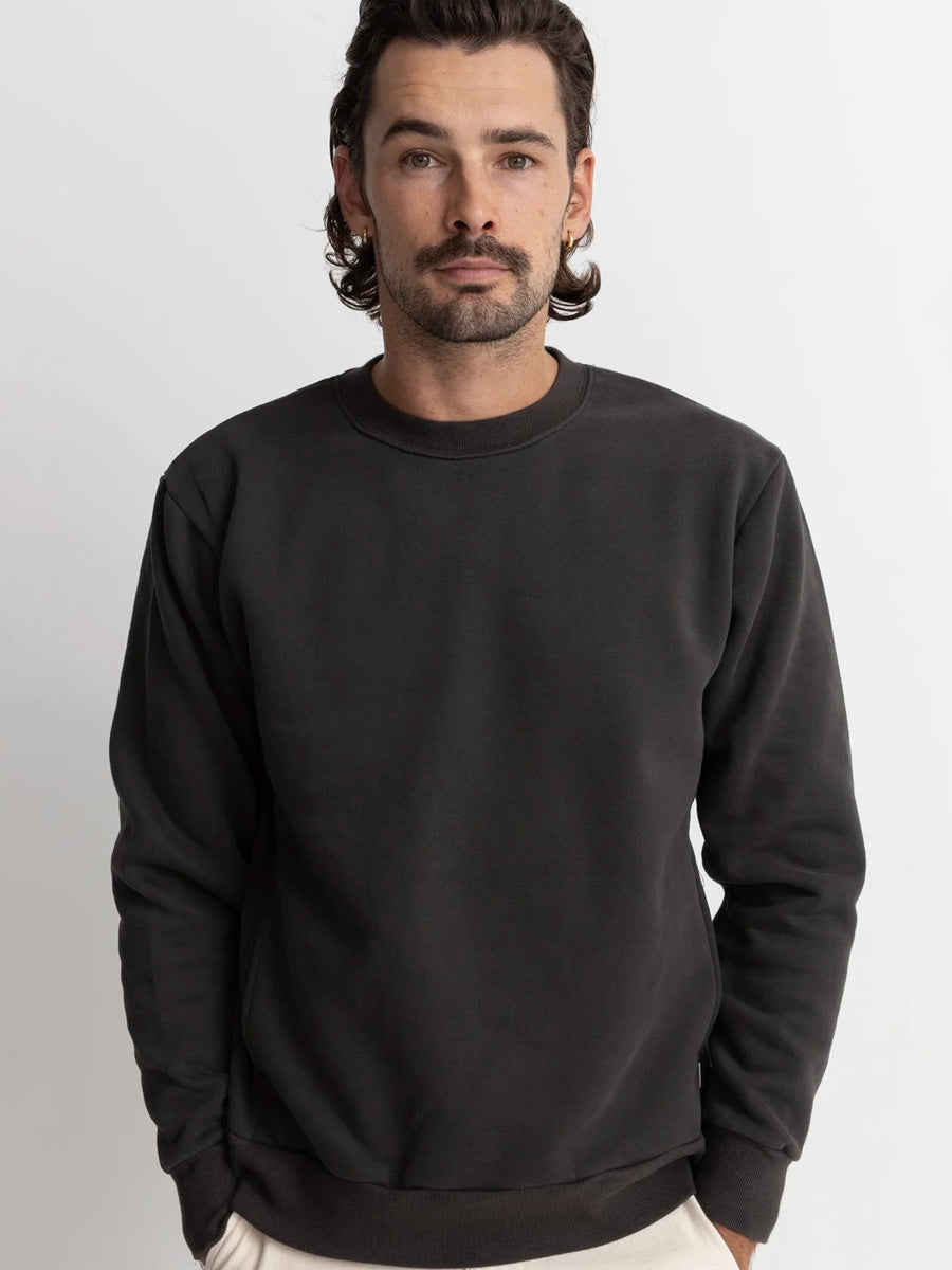 RHYTHM CLASSIC FLEECE CREW - VINTAGE BLACK SWEATER -