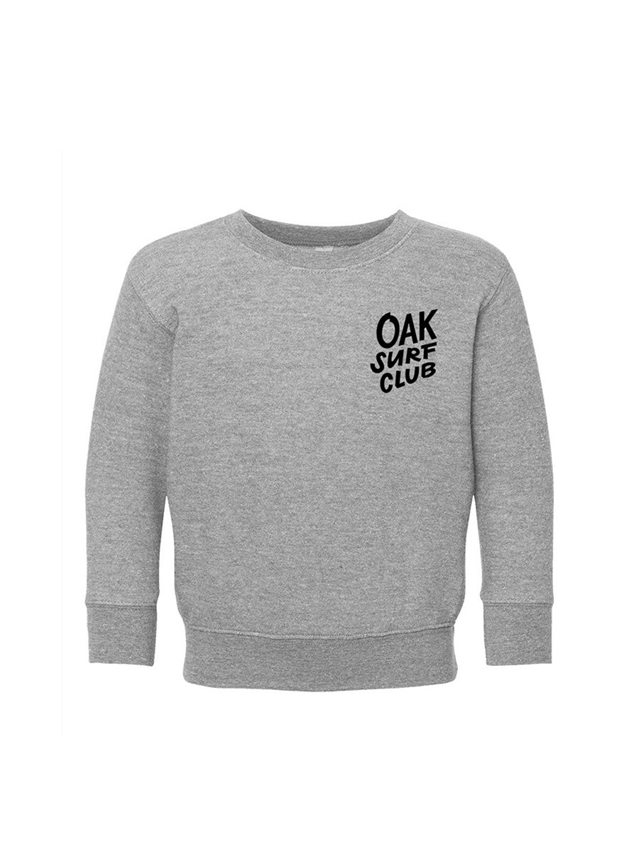 OAK SURF CLUB YOUTH GROVER CREWNECK - HEATHER GREY CREWNECK OAK SURF CLUB