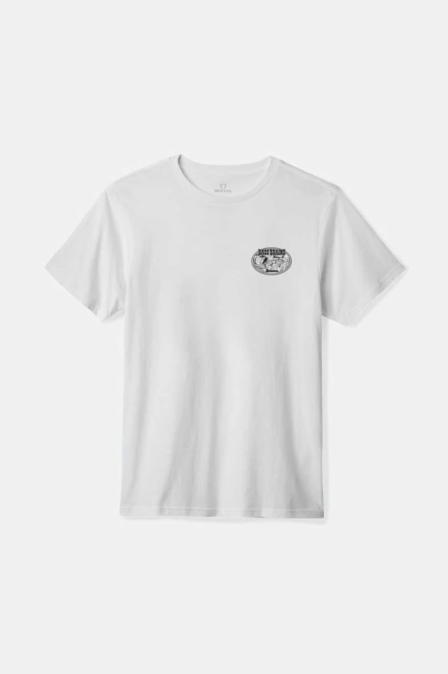 BRIXTON BASS BRAIN SWIM S/S STANDARD TEE - WHITE/BLACK SHIRT BRIXTON   