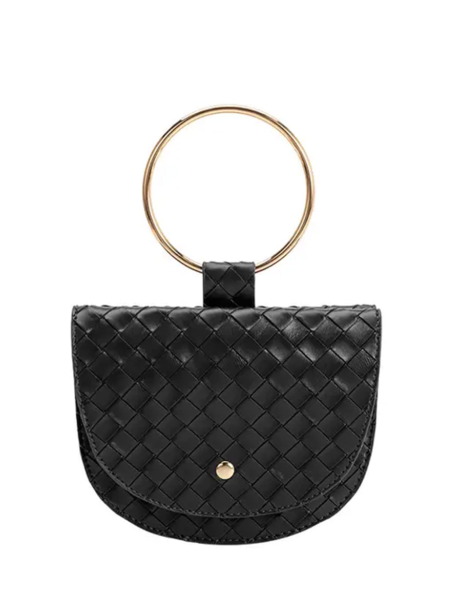 MELIE BIANCO FELIX RECYCLED VEGAN HANDLE BAG - BLACK BAG MELIE BIANCO   