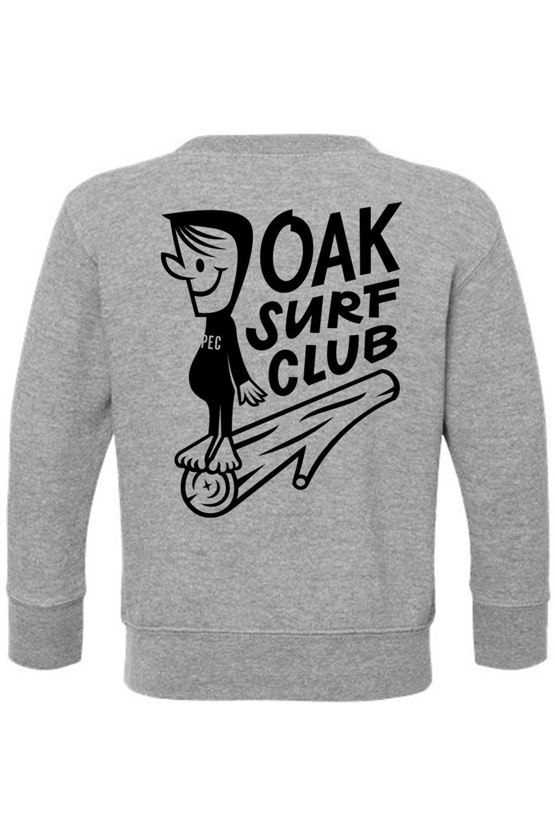 OAK SURF CLUB YOUTH GROVER CREWNECK - HEATHER GREY CREWNECK OAK SURF CLUB