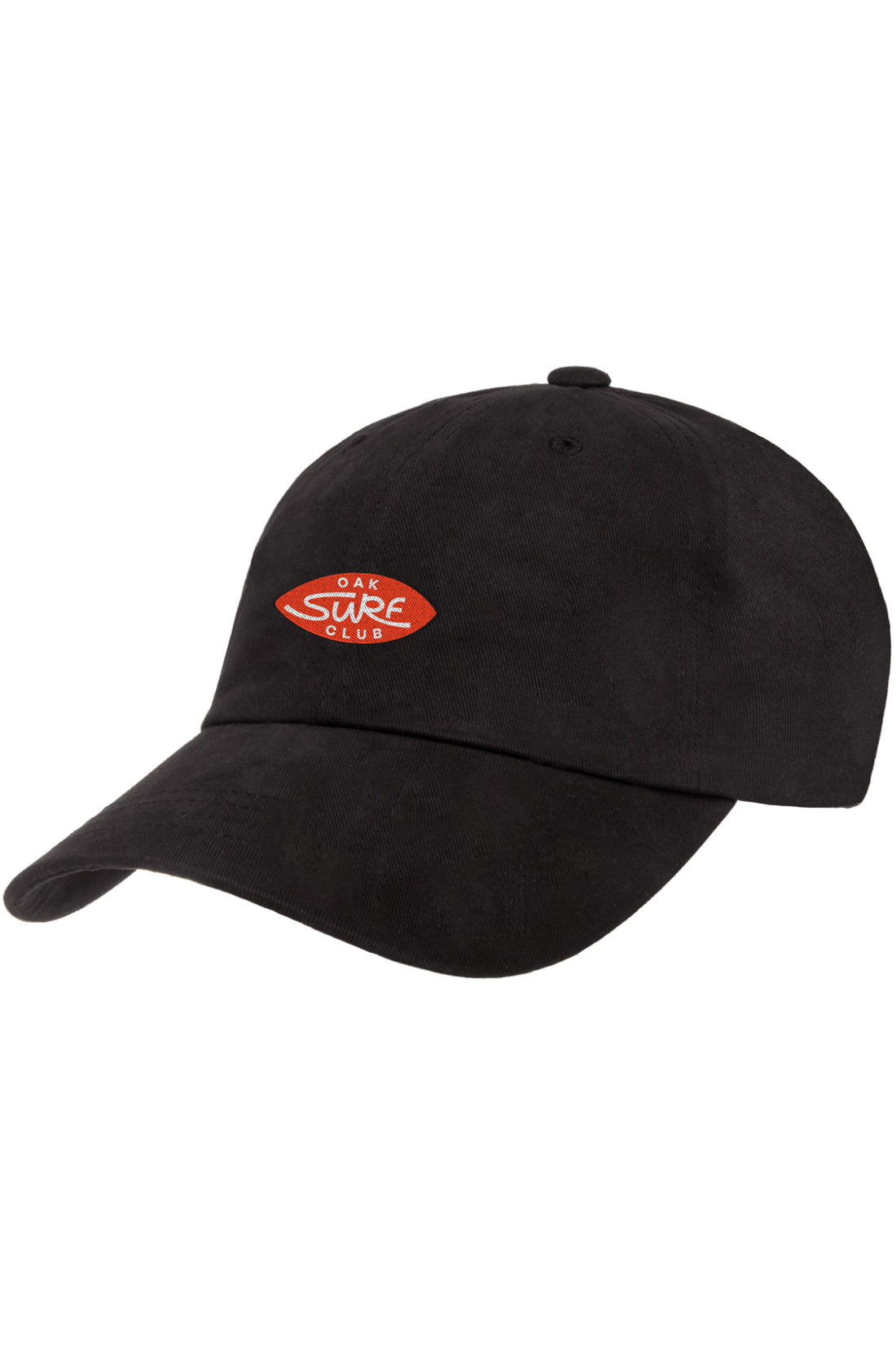 OAK SURF CLUB UNISEX COTTON TWILL HAT - BLACK HAT OAK SURF CLUB