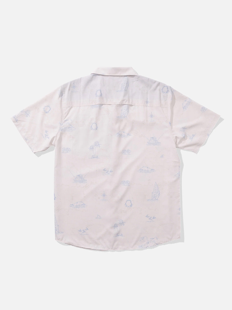 SALTY CREW HELMANS UV BUTTON UP - OYSTER SHIRT -