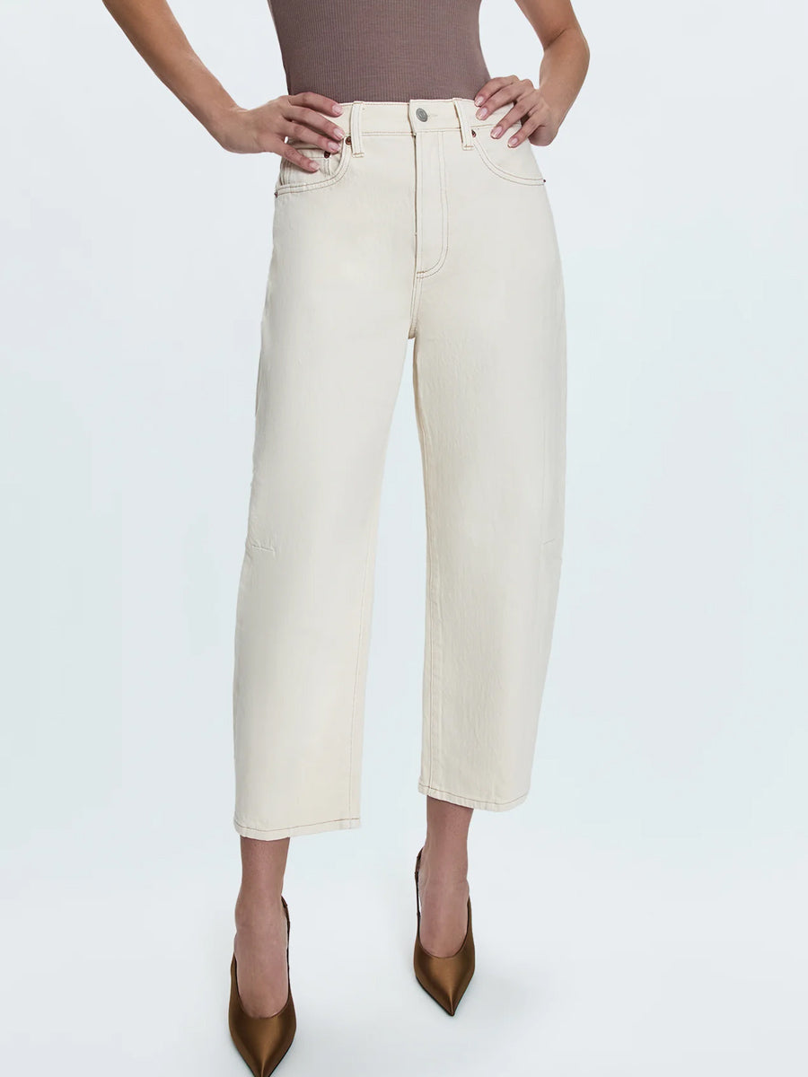 PISTOLA ELI HIGH RISE ARCHED LEG PANT - ECRU PANT PISTOLA