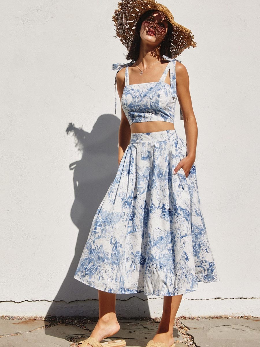 STRUCTURED CIRCULAR MIDI SKIRT - PORCELAIN SKIRT -