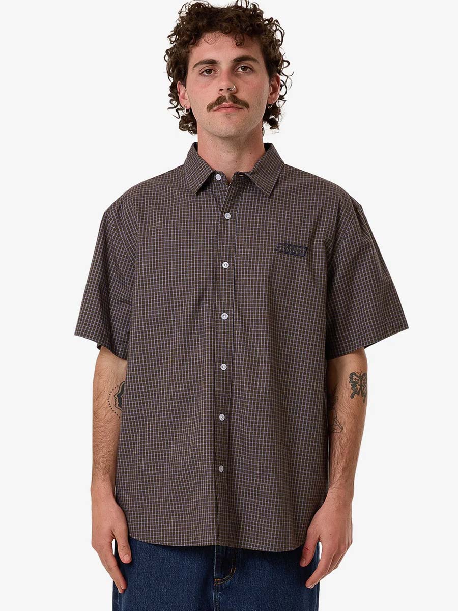 THRILLS RIBBON CUTTER SHORT SLEEVE SHIRT - DARK OLIVE SHIRT -