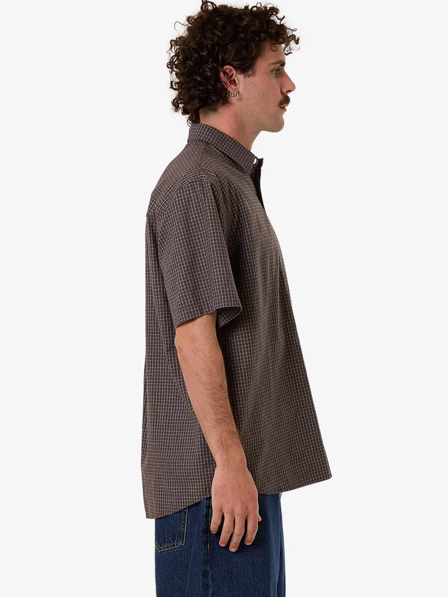 THRILLS RIBBON CUTTER SHORT SLEEVE SHIRT - DARK OLIVE SHIRT -