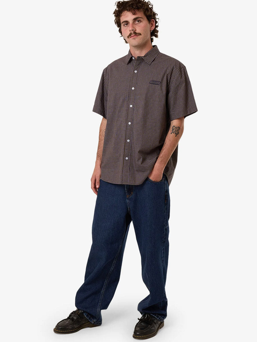 THRILLS RIBBON CUTTER SHORT SLEEVE SHIRT - DARK OLIVE SHIRT -