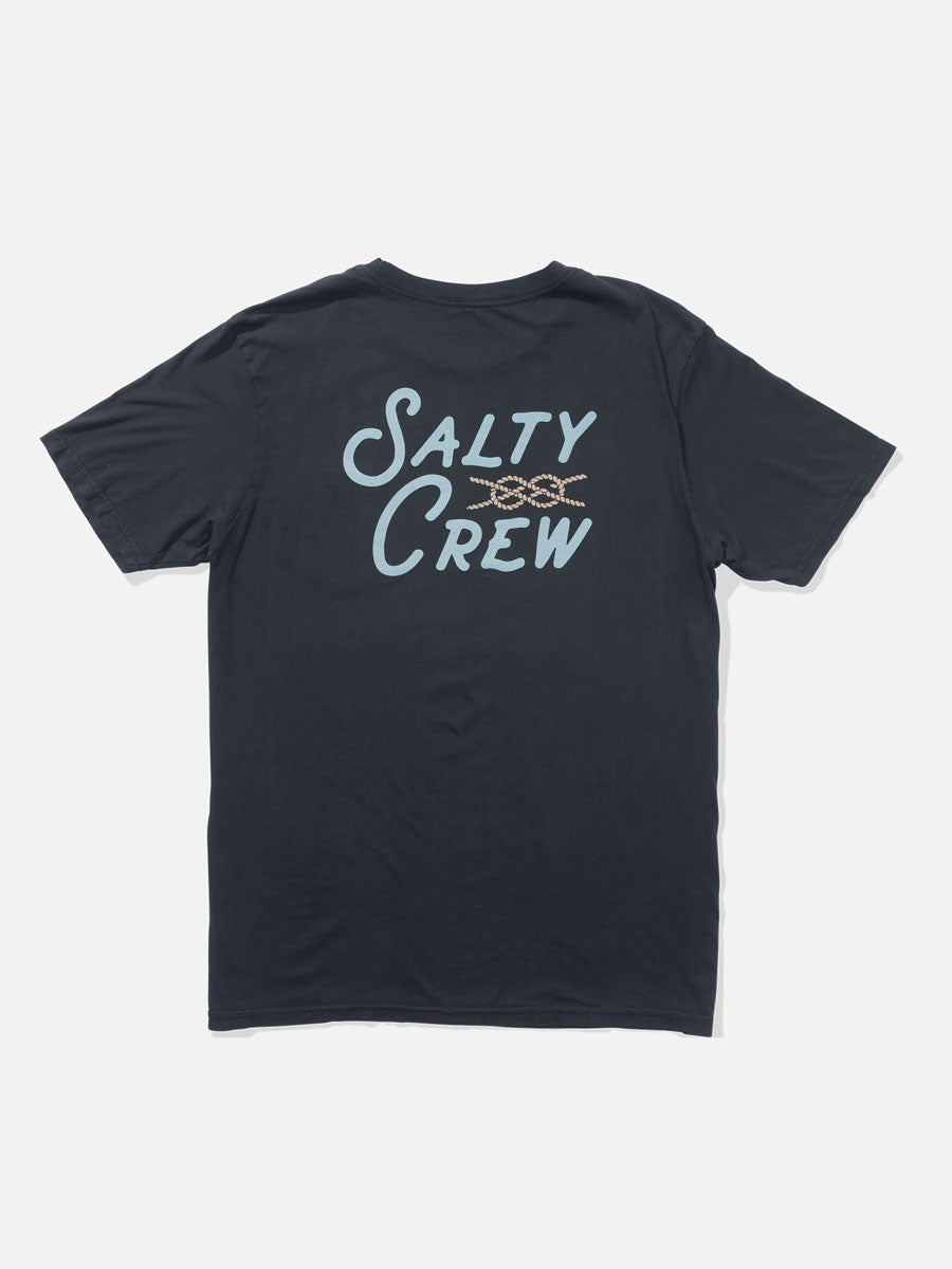 SALTY CREW SPLICE VINTAGE POCKET TEE - VINTAGE BLACK SHIRT -