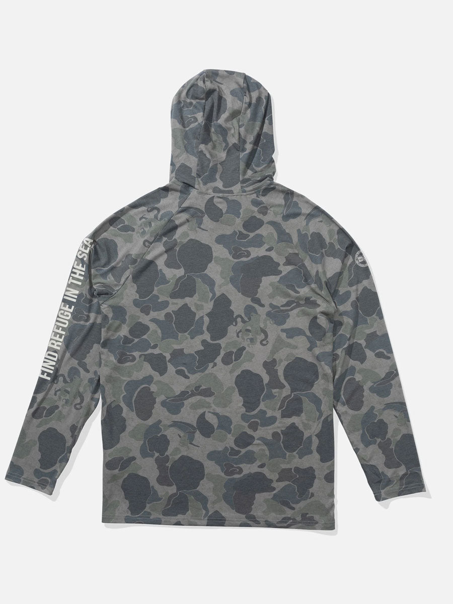 SALTY CREW MARINER LITE UV HOODIE - SAND CAMO SHIRT -