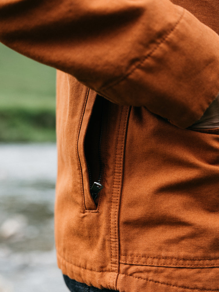 Flannel lined canvas jacket deals