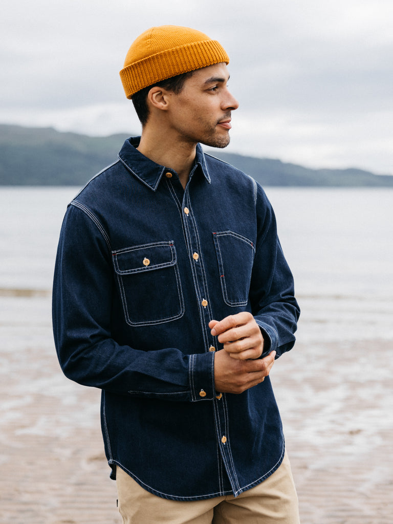 FINISTERRE EDDYSTONE DENIM SHIRT - WASHED DENIM SHIRT FINISTERRE   