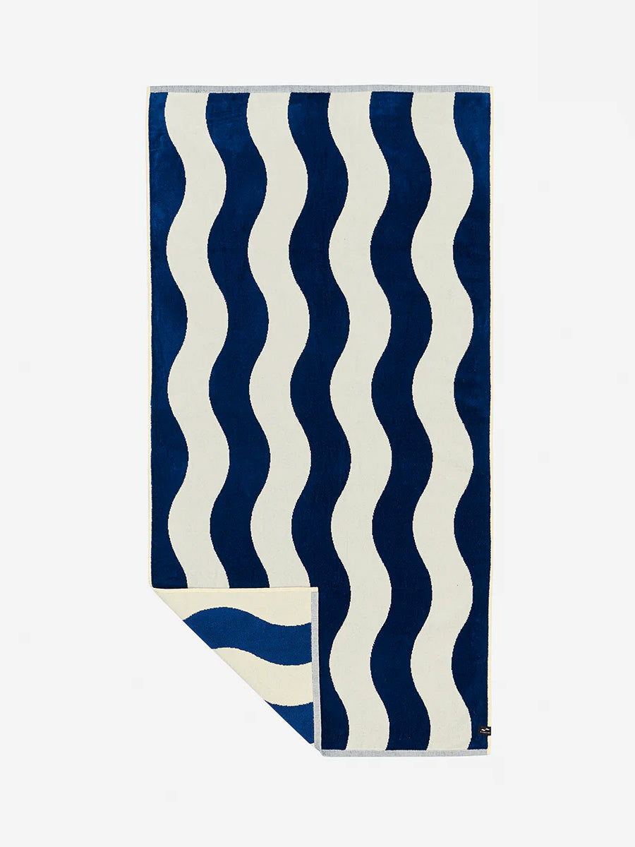 SLOWTIDE STRIPE TOWEL - DEEP POOL TOWEL SLOWTIDE