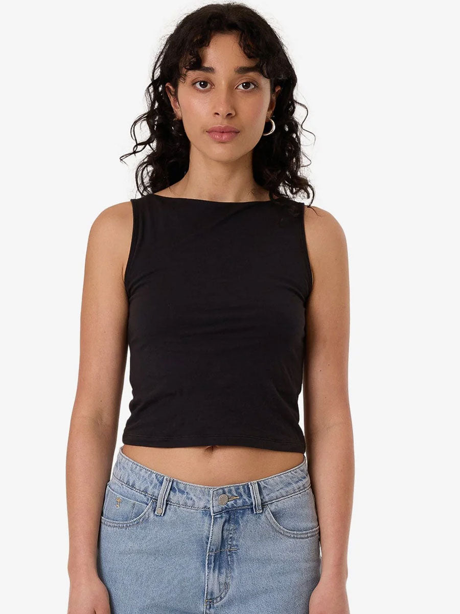 BOUNTY TANK - WASHED BLACK SHIRT -